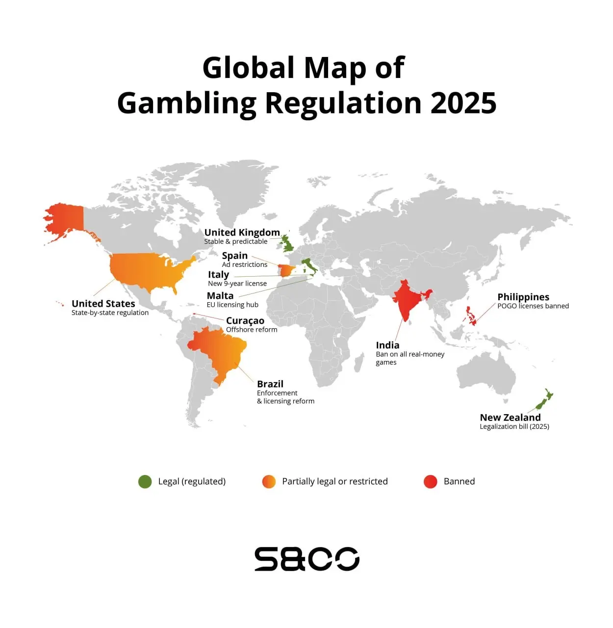 countries where online gambling is legal